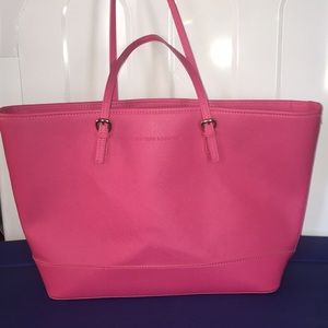New York & Company Hot Pink Tote Bag